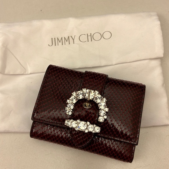 Jimmy Choo Trifold wallet- python leather - Picture 1 of 6